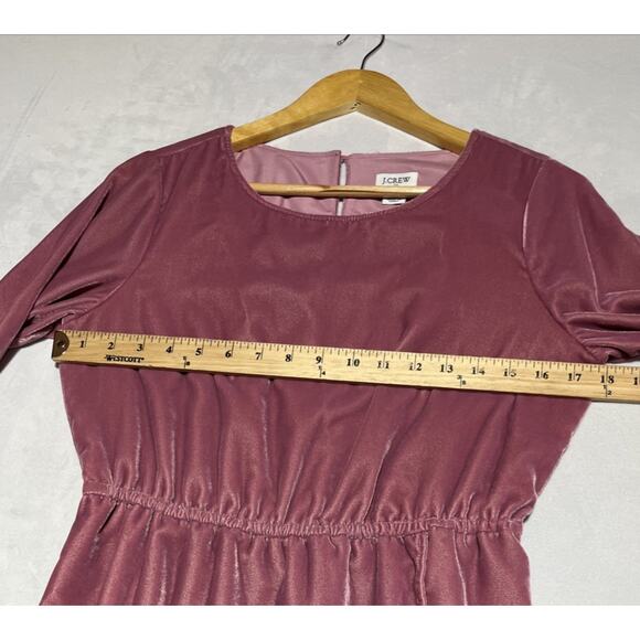 J Crew Velvet Tulip Hem Dress Size 4 Guava Berry - Runs Large - Picture 8 of 14
